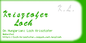 krisztofer loch business card